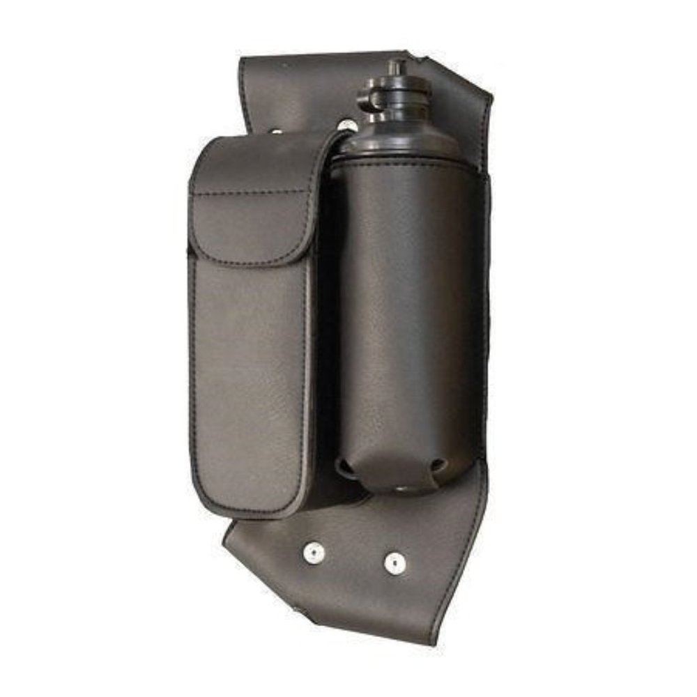 Crash Bar Water Bottle/Tool Leather Bag